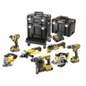 DeWALT DCK755P3T-QW 18V XR Brushless 7-delige voordeelset in TSTAK + trolley case 3x 5.0Ah