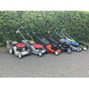 Diverse gebruikte benzine maaiers in de prijsklasse van € 150,- tot € 200,-